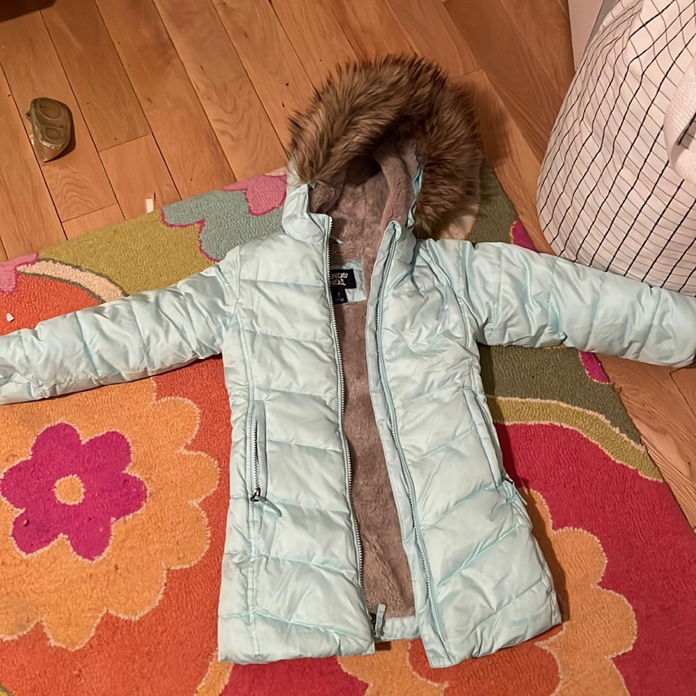 Mint green coat